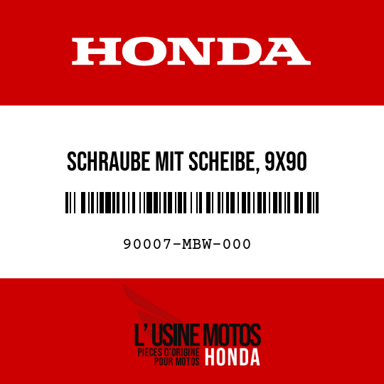 image de 90007-MBW-000 SCHRAUBE MIT SCHEIBE, 9X90