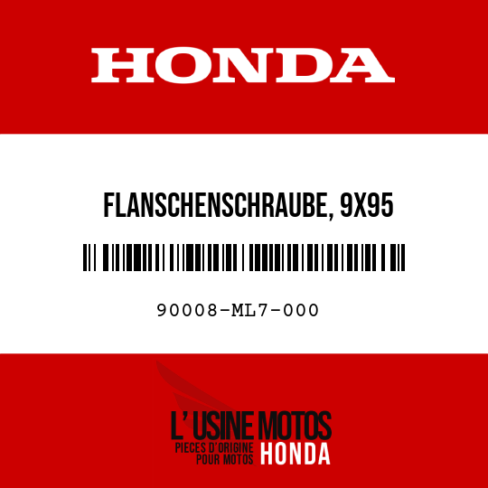 image de 90008-ML7-000 FLANSCHENSCHRAUBE, 9X95