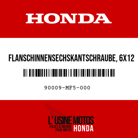image de 90009-MF5-000 FLANSCHINNENSECHSKANTSCHRAUBE, 6X12