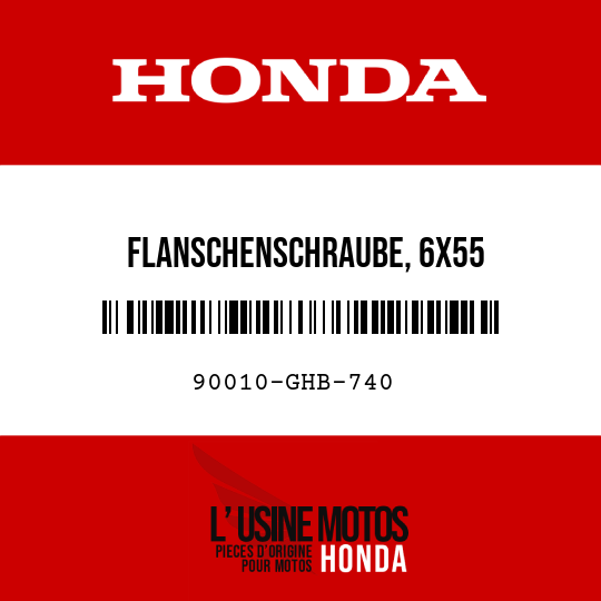 image de 90010-GHB-740 FLANSCHENSCHRAUBE, 6X55