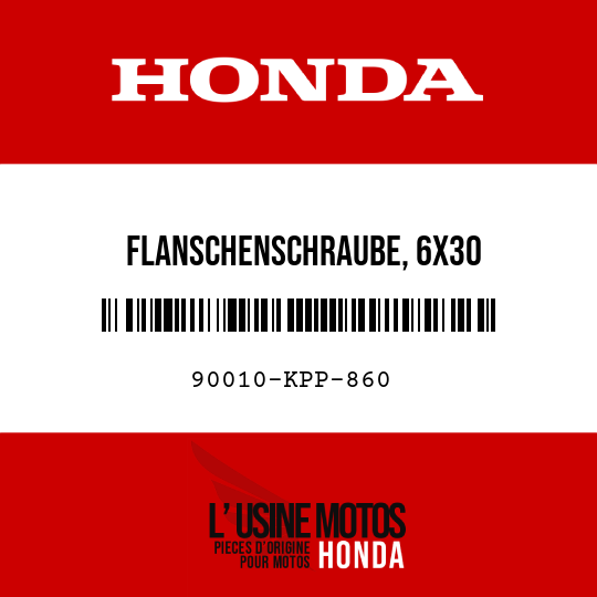 image de 90010-KPP-860 FLANSCHENSCHRAUBE, 6X30