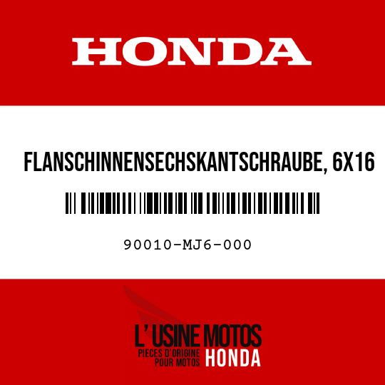 image de 90010-MJ6-000 FLANSCHINNENSECHSKANTSCHRAUBE, 6X16