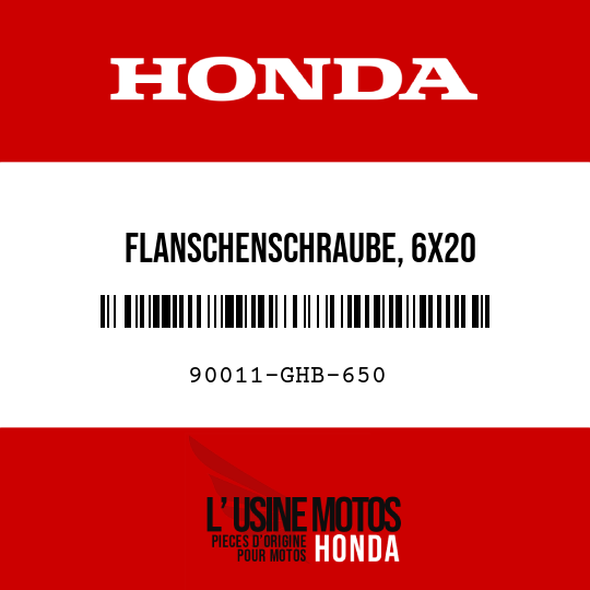 image de 90011-GHB-650 FLANSCHENSCHRAUBE, 6X20