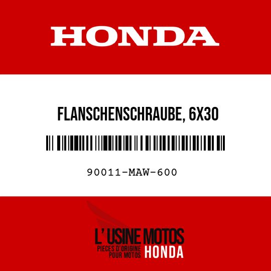 image de 90011-MAW-600 FLANSCHENSCHRAUBE, 6X30