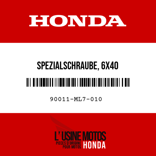 image de 90011-ML7-010 SPEZIALSCHRAUBE, 6X40