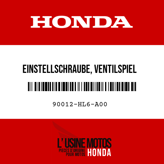 image de 90012-HL6-A00 EINSTELLSCHRAUBE, VENTILSPIEL