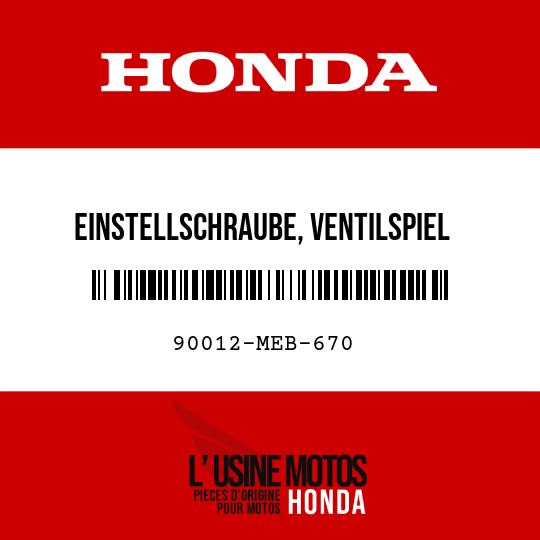 image de 90012-MEB-670 EINSTELLSCHRAUBE, VENTILSPIEL