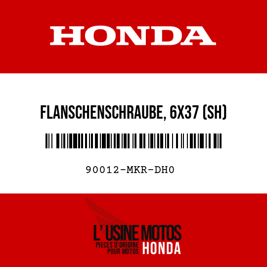 image de 90012-MKR-DH0 FLANSCHENSCHRAUBE, 6X37 (SH)