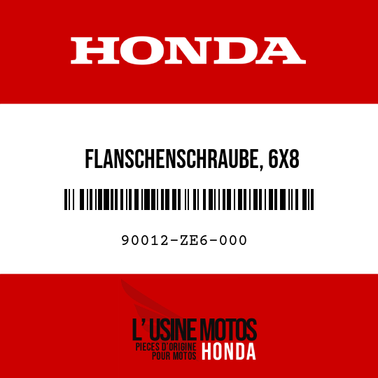 image de 90012-ZE6-000 FLANSCHENSCHRAUBE, 6X8