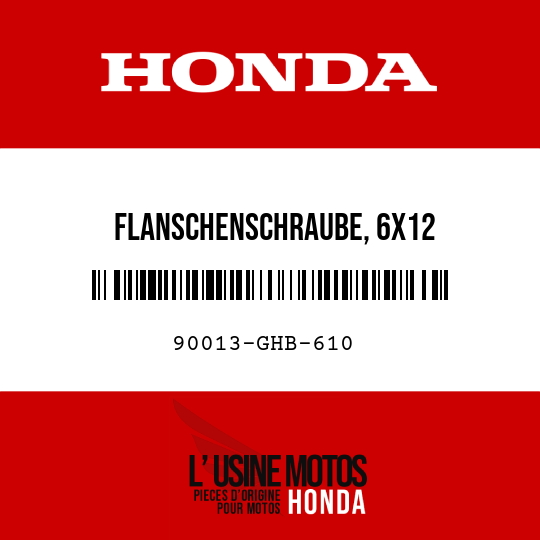 image de 90013-GHB-610 FLANSCHENSCHRAUBE, 6X12