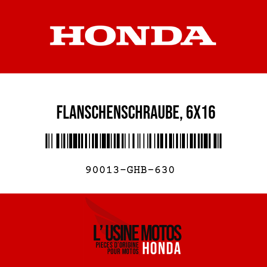 image de 90013-GHB-630 FLANSCHENSCHRAUBE, 6X16