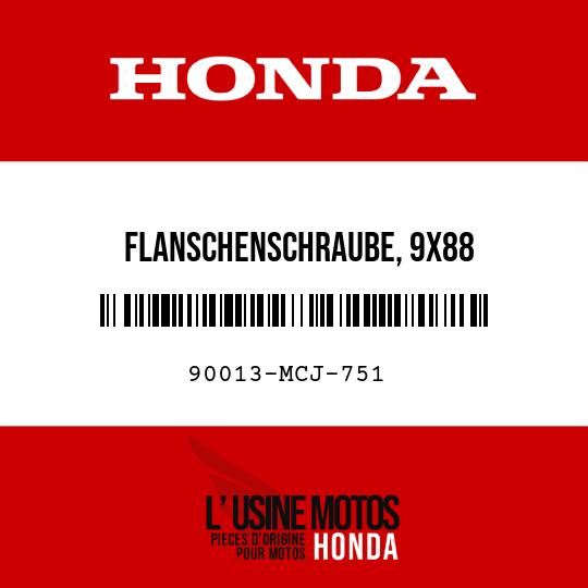 image de 90013-MCJ-751 FLANSCHENSCHRAUBE, 9X88