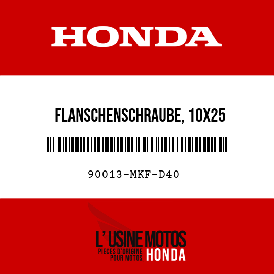 image de 90013-MKF-D40 FLANSCHENSCHRAUBE, 10X25