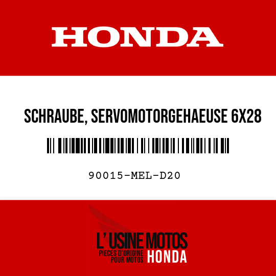 image de 90015-MEL-D20 SCHRAUBE, SERVOMOTORGEHAEUSE 6X28