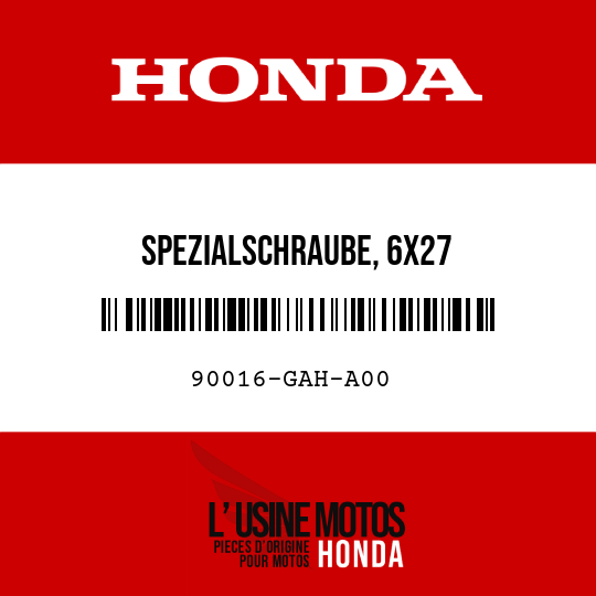 image de 90016-GAH-A00 SPEZIALSCHRAUBE, 6X27