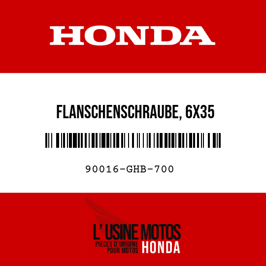 image de 90016-GHB-700 FLANSCHENSCHRAUBE, 6X35