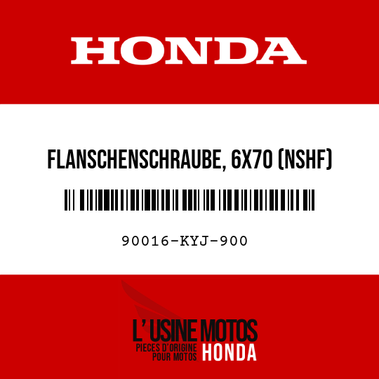 image de 90016-KYJ-900 FLANSCHENSCHRAUBE, 6X70 (NSHF)