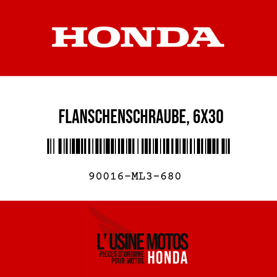 image de 90016-ML3-680 FLANSCHENSCHRAUBE, 6X30