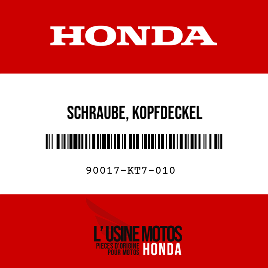 image de 90017-KT7-010 SCHRAUBE, KOPFDECKEL