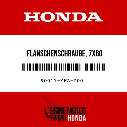 image de 90017-MFA-D00 FLANSCHENSCHRAUBE, 7X60
