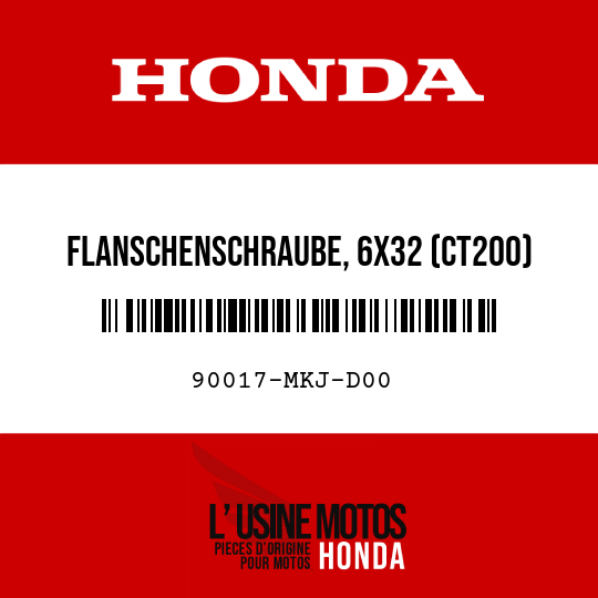 image de 90017-MKJ-D00 FLANSCHENSCHRAUBE, 6X32 (CT200)