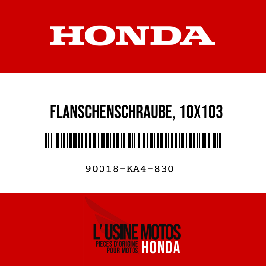 image de 90018-KA4-830 FLANSCHENSCHRAUBE, 10X103