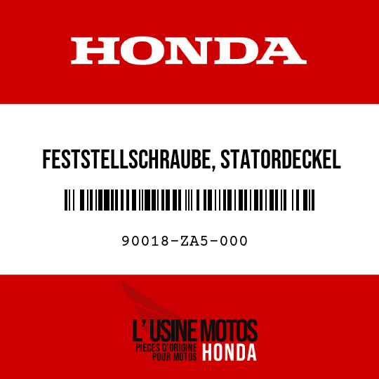 image de 90018-ZA5-000 FESTSTELLSCHRAUBE, STATORDECKEL
