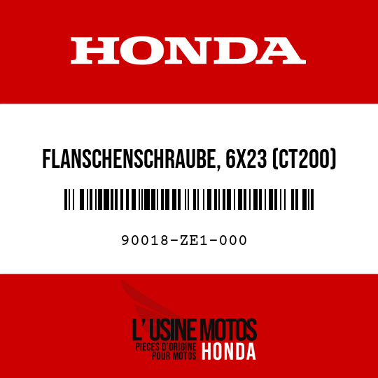 image de 90018-ZE1-000 FLANSCHENSCHRAUBE, 6X23 (CT200)
