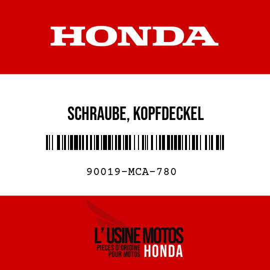 image de 90019-MCA-780 SCHRAUBE, KOPFDECKEL