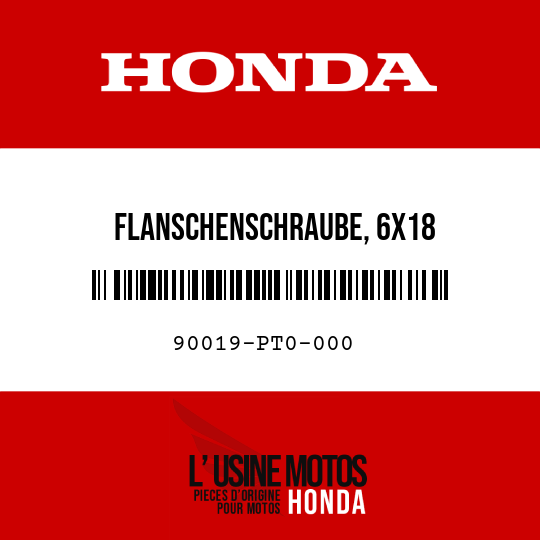 image de 90019-PT0-000 FLANSCHENSCHRAUBE, 6X18