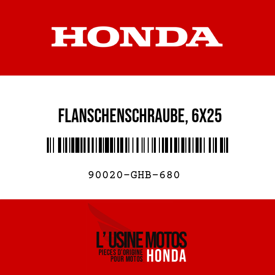 image de 90020-GHB-680 FLANSCHENSCHRAUBE, 6X25