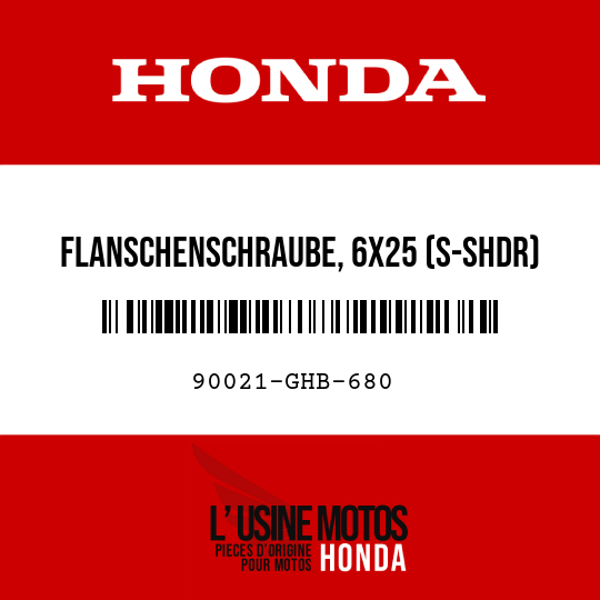 image de 90021-GHB-680 FLANSCHENSCHRAUBE, 6X25 (S-SHDR)