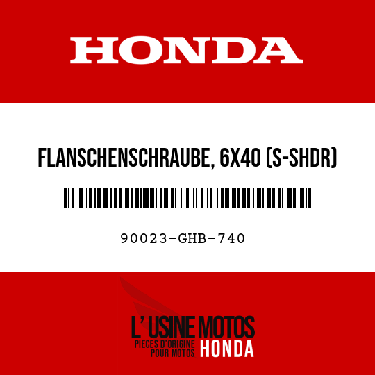image de 90023-GHB-740 FLANSCHENSCHRAUBE, 6X40 (S-SHDR)
