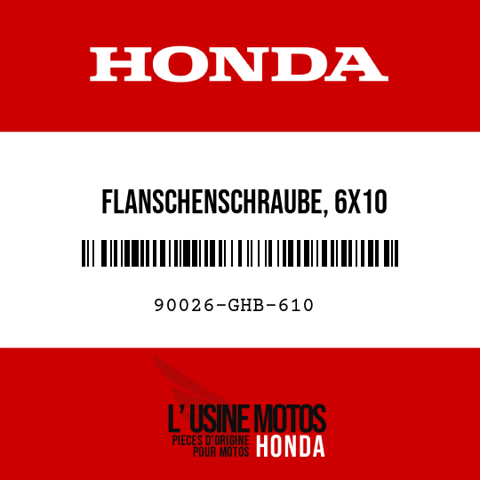 image de 90026-GHB-610 FLANSCHENSCHRAUBE, 6X10