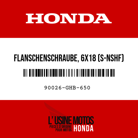 image de 90026-GHB-650 FLANSCHENSCHRAUBE, 6X18 (S-NSHF)