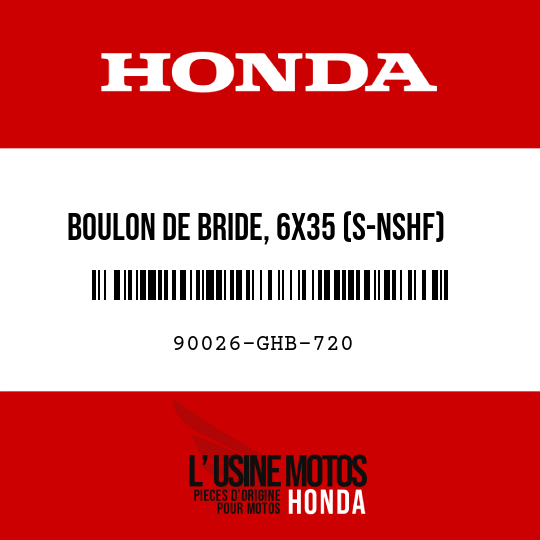 image de 90026-GHB-720 BOULON DE BRIDE, 6X35 (S-NSHF)