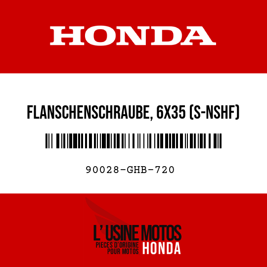 image de 90028-GHB-720 FLANSCHENSCHRAUBE, 6X35 (S-NSHF)