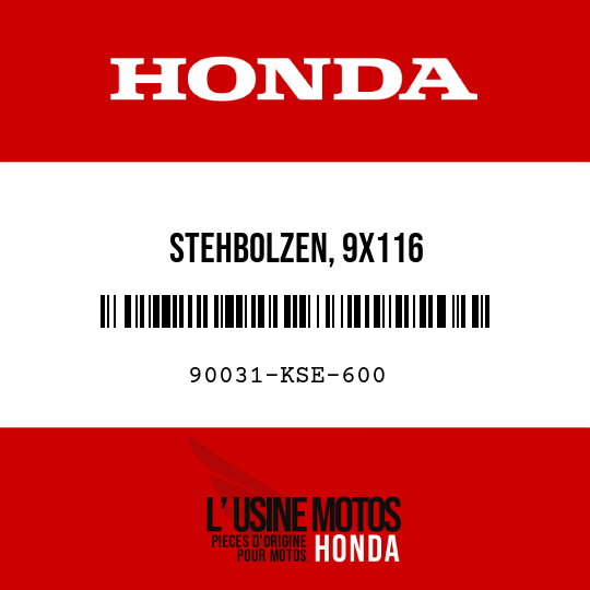 image de 90031-KSE-600 STEHBOLZEN, 9X116