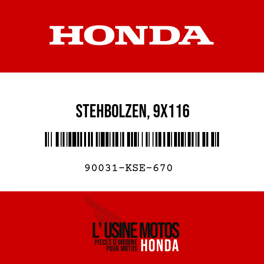 image de 90031-KSE-670 STEHBOLZEN, 9X116