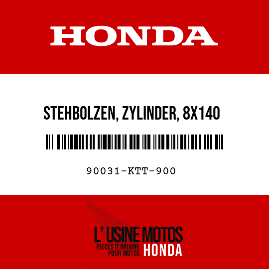 image de 90031-KTT-900 STEHBOLZEN, ZYLINDER, 8X140