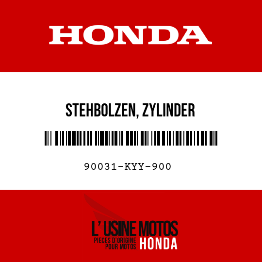 image de 90031-KYY-900 STEHBOLZEN, ZYLINDER