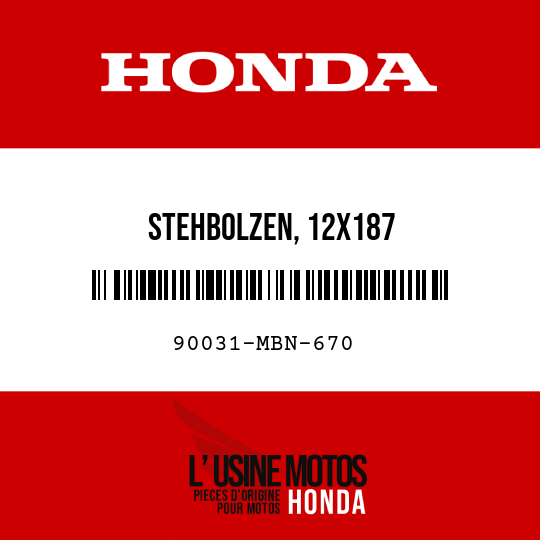 image de 90031-MBN-670 STEHBOLZEN, 12X187