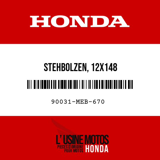 image de 90031-MEB-670 STEHBOLZEN, 12X148