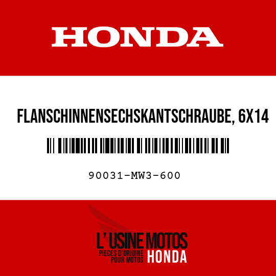 image de 90031-MW3-600 FLANSCHINNENSECHSKANTSCHRAUBE, 6X14