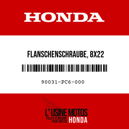 image de 90031-PC6-000 FLANSCHENSCHRAUBE, 8X22