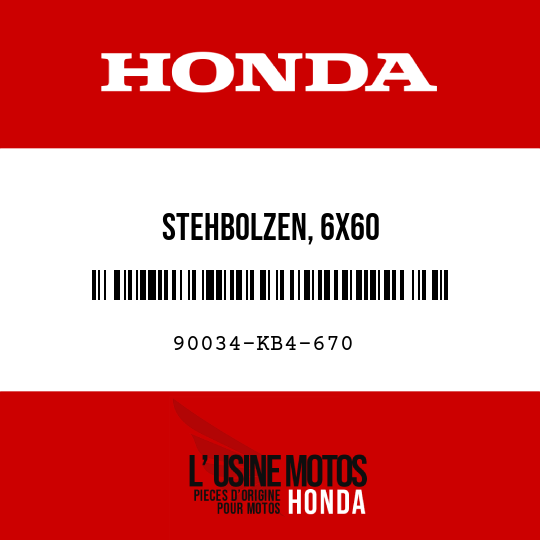 image de 90034-KB4-670 STEHBOLZEN, 6X60