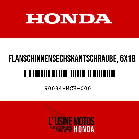 image de 90034-MCH-000 FLANSCHINNENSECHSKANTSCHRAUBE, 6X18