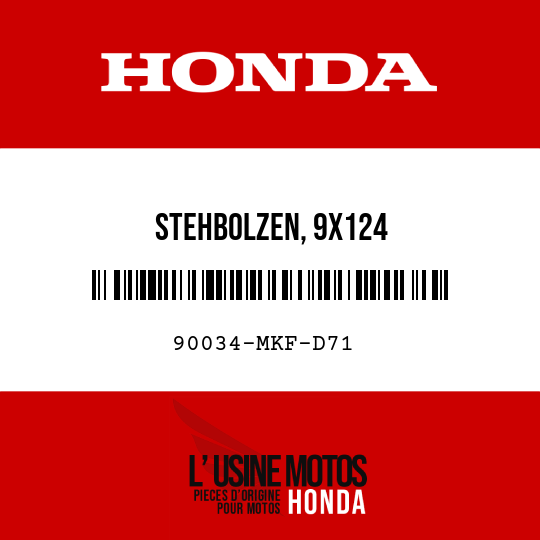 image de 90034-MKF-D71 STEHBOLZEN, 9X124