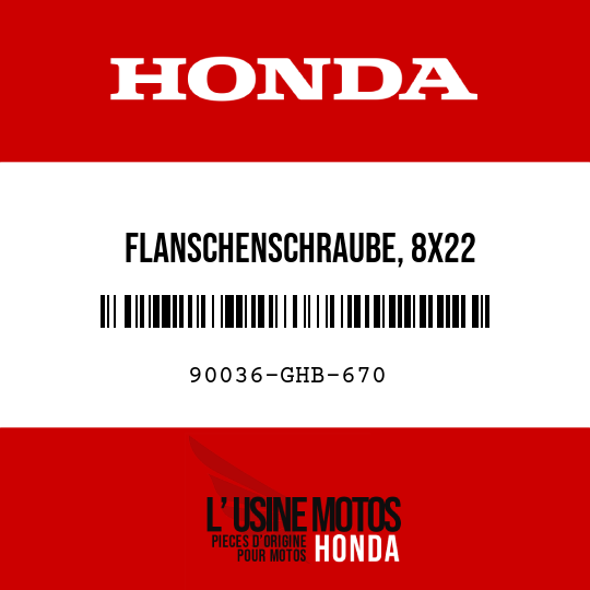 image de 90036-GHB-670 FLANSCHENSCHRAUBE, 8X22