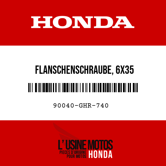 image de 90040-GHR-740 FLANSCHENSCHRAUBE, 6X35